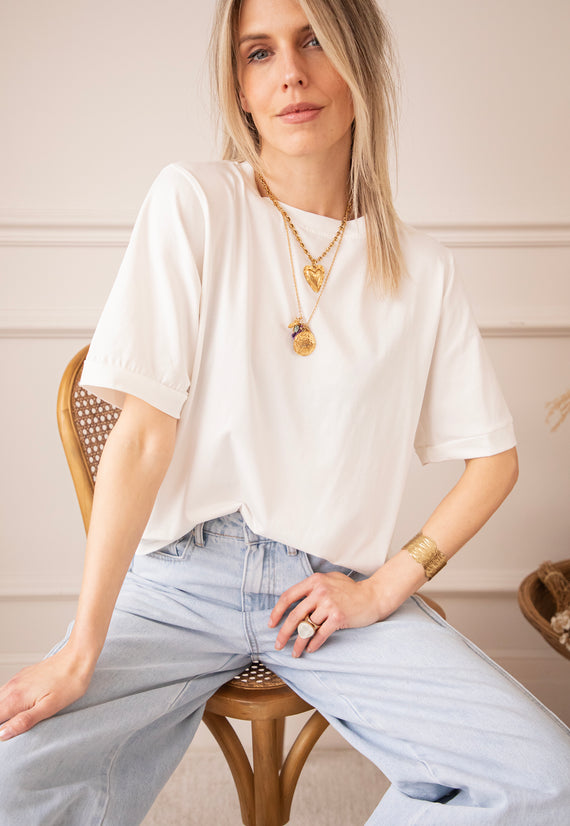 Sadie Basic White - T-Shirt