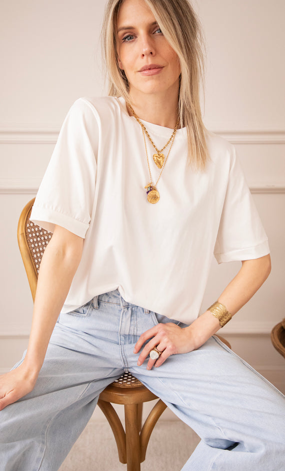 Sadie Basic White - T-Shirt
