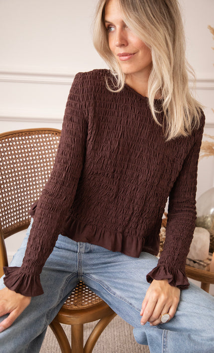 Soft Ruffles Brown - Longsleeve