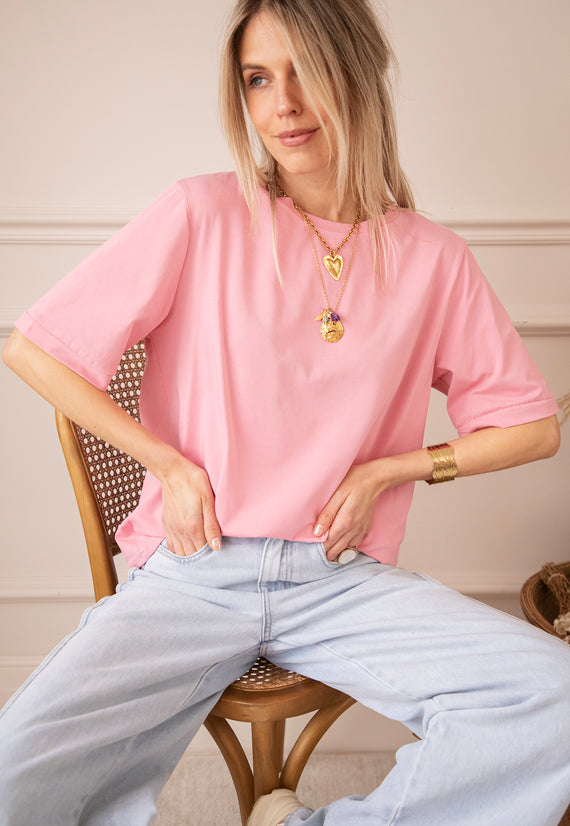 Sadie Basic Baby Pink - T-Shirt