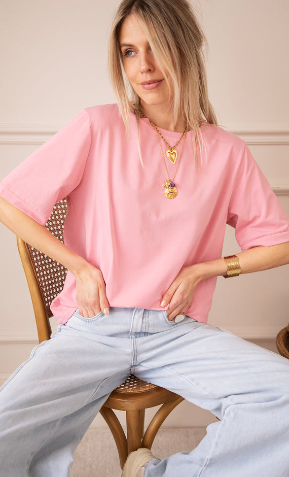 Sadie Basic Baby Pink - T-Shirt