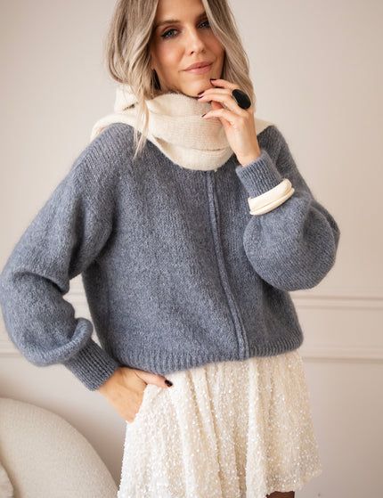 Strickjacke - Just Zip It - Dunkelgrau