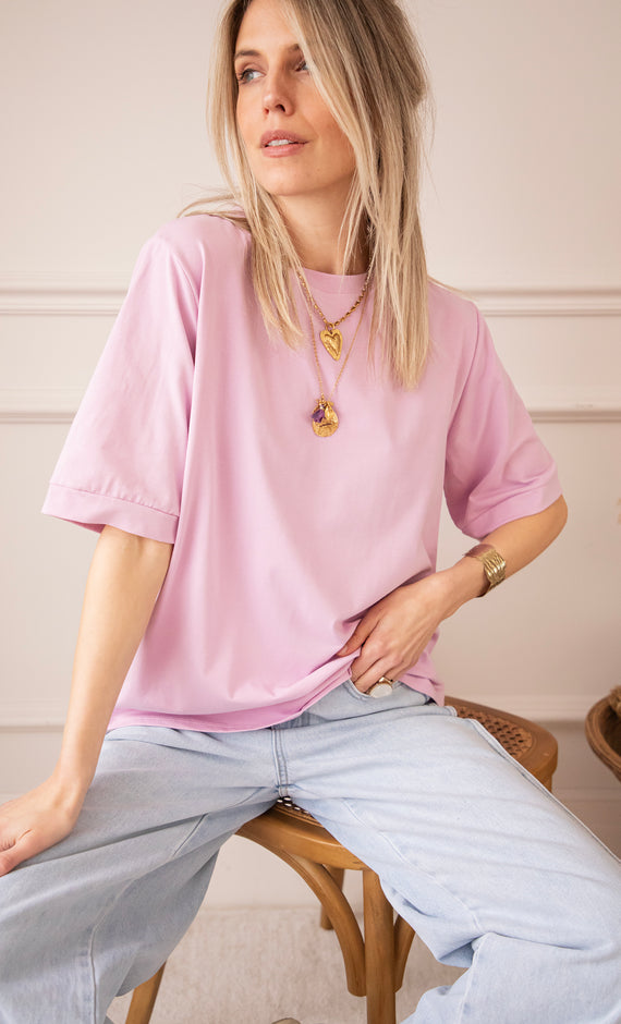 Sadie Basic Lila - T-Shirt
