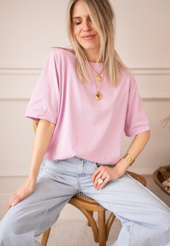 Sadie Basic Lila - T-Shirt