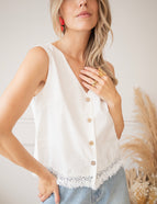 Filou Fringe White - Top/Blouse