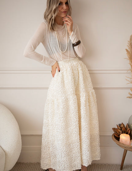 Dolly Charm Beige - Maxi Skirt