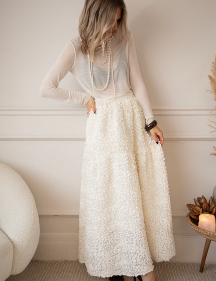 Dolly Charm Beige - Maxi Skirt