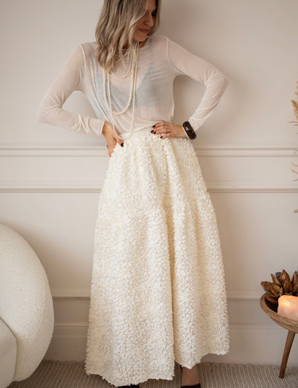 Dolly Charm Beige - Maxi Skirt