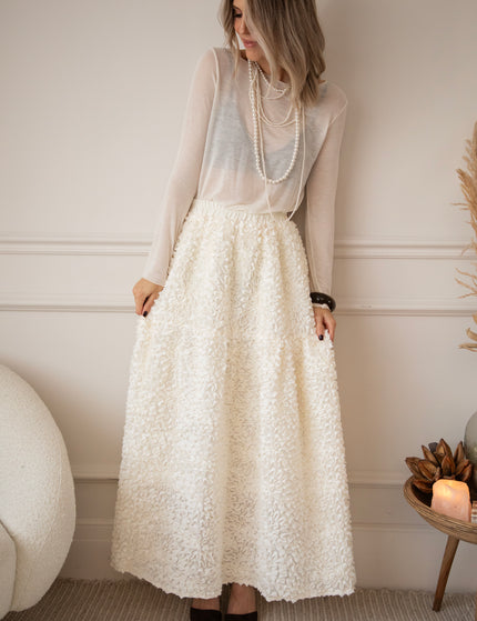Dolly Charm Beige - Maxi Skirt