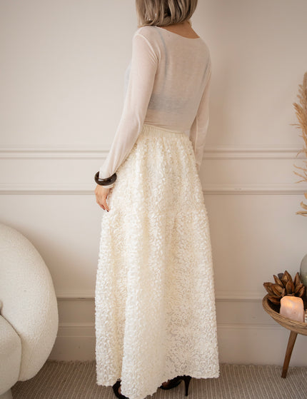 Dolly Charm Beige - Maxi Skirt