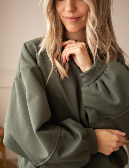 Snuggle Up Khaki - Sweater