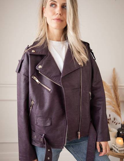 Heather Leather Burgundy - Jacket