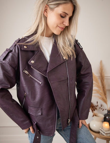 Heather Leather Burgundy - Jacket