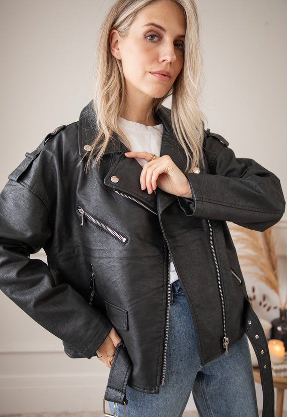 Heather Leather Black - Jacket