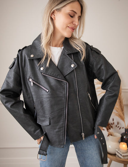 Heather Leather Black - Jacket