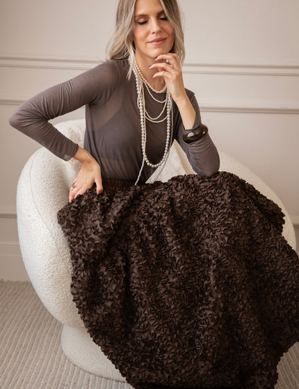 Dolly Charm Brown - Maxi Skirt