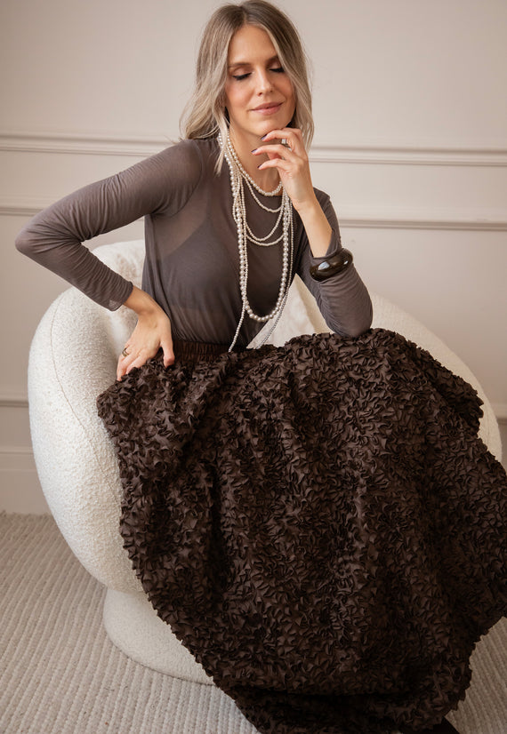 Dolly Charm Brown - Maxi Skirt