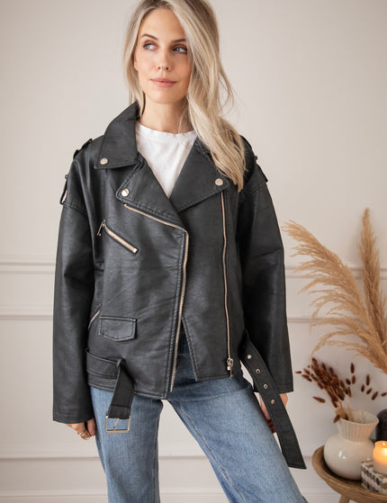 Heather Leather Black - Jacket