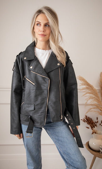 Heather Leather Black - Jacket