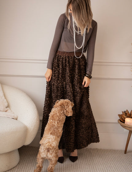 Dolly Charm Brown - Maxi Skirt