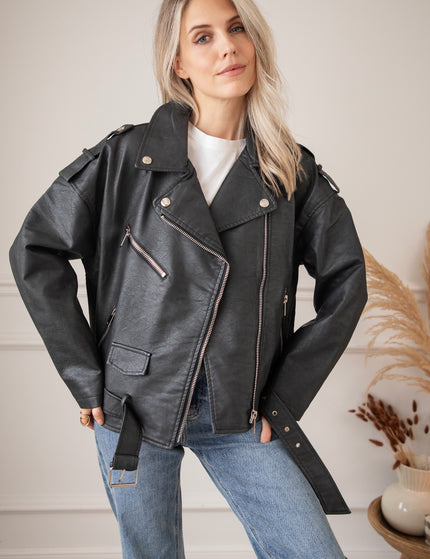 Heather Leather Black - Jacket