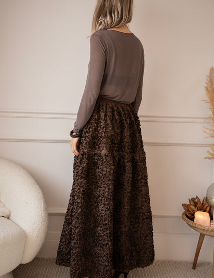Dolly Charm Brown - Maxi Skirt