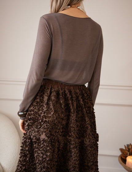 Dolly Charm Brown - Maxi Skirt