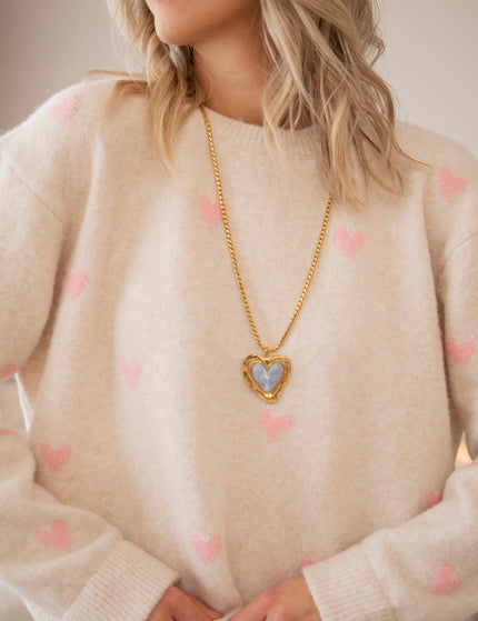 Sweetheart Beige/Baby Pink - Sweater