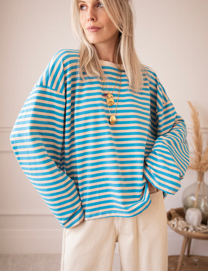 Sadie Stripe Beige/Blue - Longsleeve