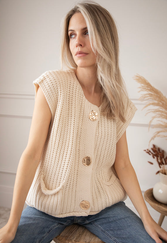 Anita Knit Beige - Vest