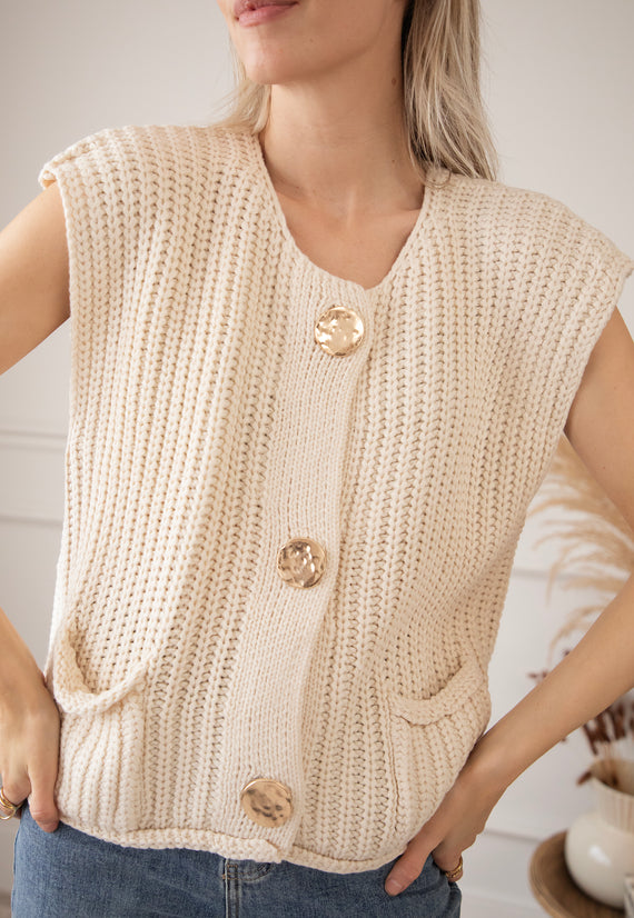 Anita Knit Beige - Vest