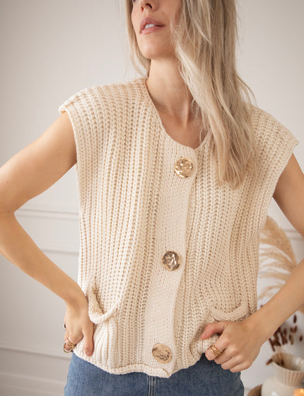 Anita Knit Beige - Vest