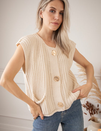 Anita Knit Beige - Vest