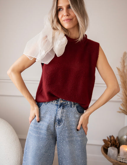 Knit Knot Bordeaux - Debardeur