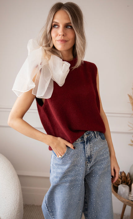 Knit Knot Bordeaux - Debardeur