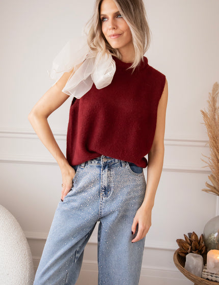 Knit Knot Bordeaux - Debardeur