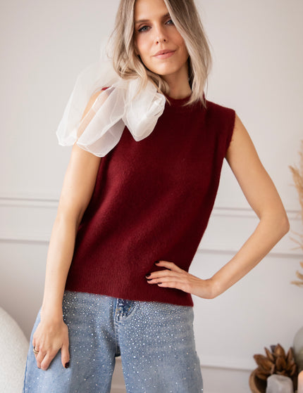 Knit Knot Bordeaux - Debardeur