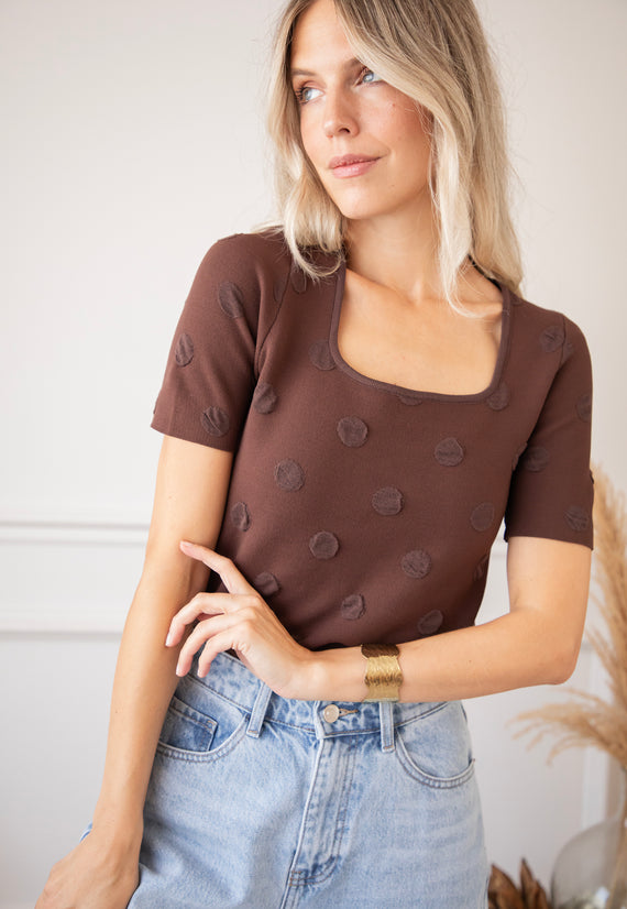 Simply Spots Brown - T-Shirt