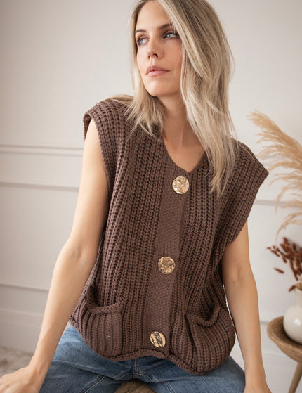 Anita Knit Brown - Cardigan