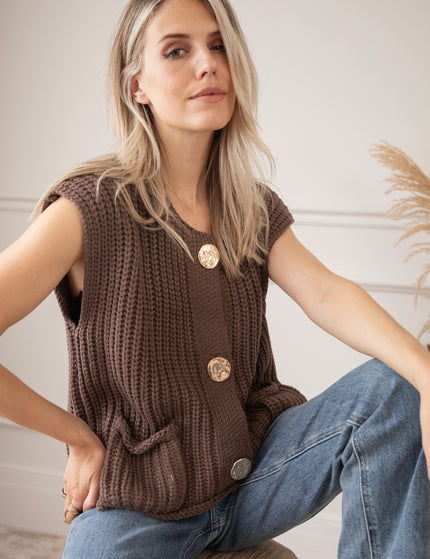 Anita Knit Brown - Cardigan