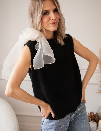 Knit Knot Black - Debardeur