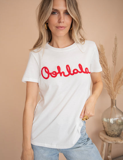 Oohlala White/Red - T-Shirt