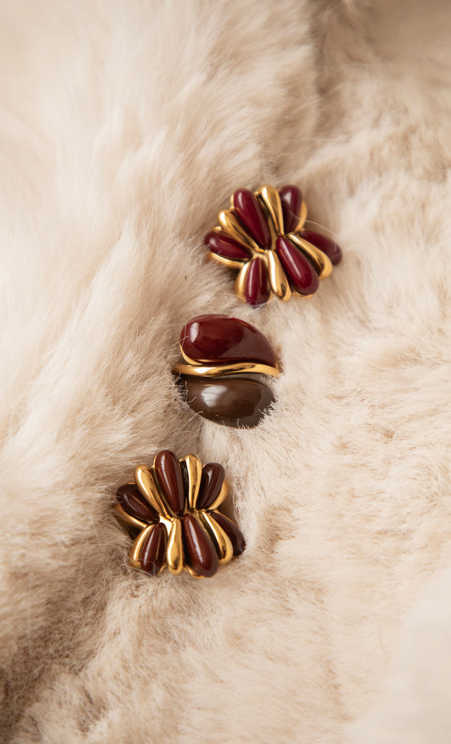 All Around Gold/Burgundy - Ring