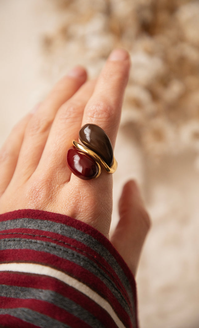 All Around Gold/Burgundy - Ring