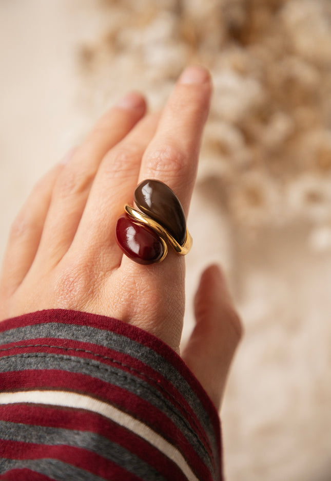 All Around Gold/Burgundy - Ring