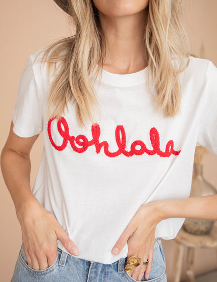 Oohlala White/Red - T-Shirt