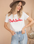 Oohlala White/Red - T-Shirt