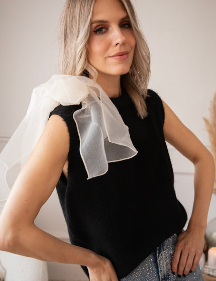 Knit Knot Black - Debardeur