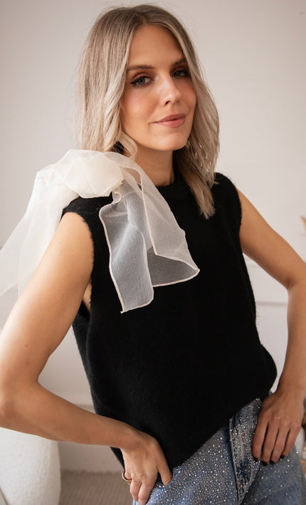 Knit Knot Black - Debardeur