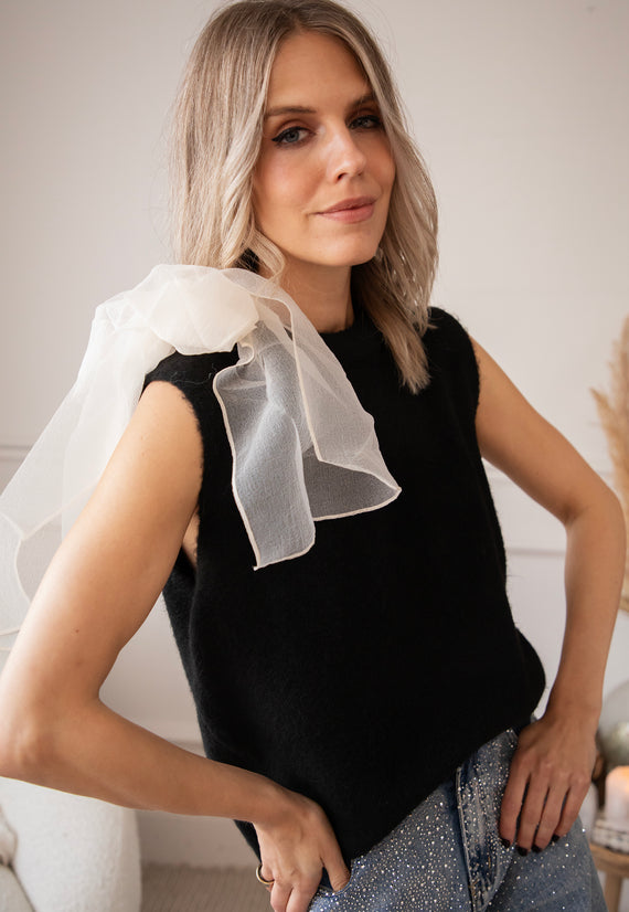 Knit Knot Black - Debardeur